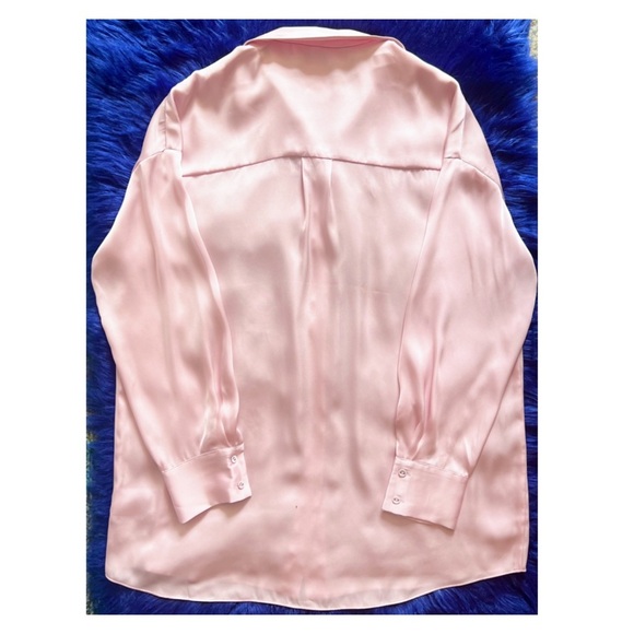 New! FAVORITE DAUGHTER Oversized Satin Ex-Boyfriend Shirt - Picture 12 of 14